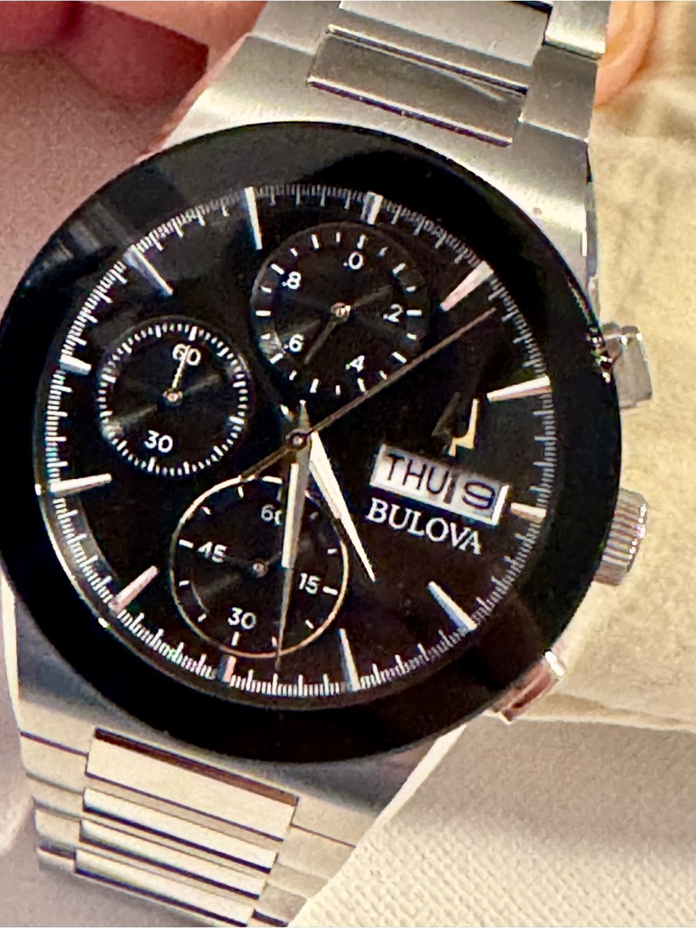 Bulova Men's Millennia Chronograph Day Date Quartz Silver Watch 41MM 96C149 - Picture 12 of 13